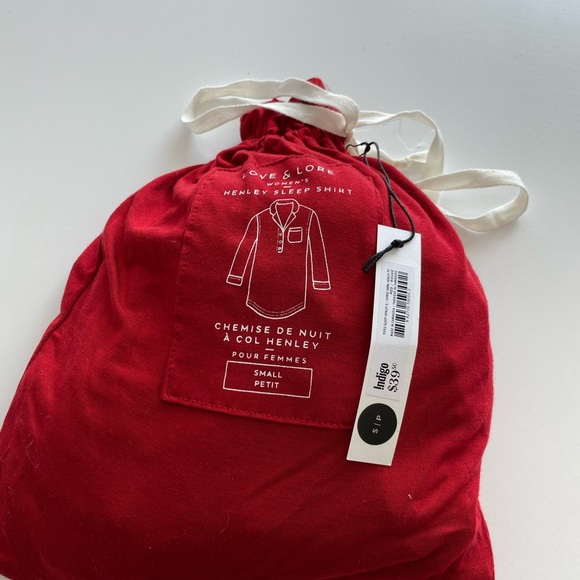 Indigo Love and Lore Henley Sleep Shirt Small - Picture 2 of 2